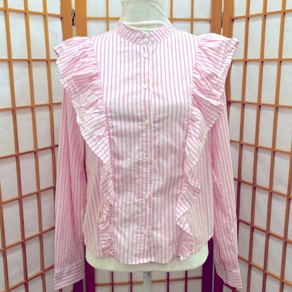 Pretty Forever 21 white/pink blouse 👚